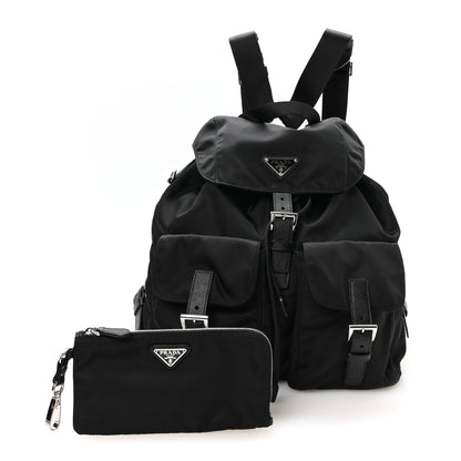 Prada Re-Nylon Vela Saffiano Medium Backpack Black 2 of 11