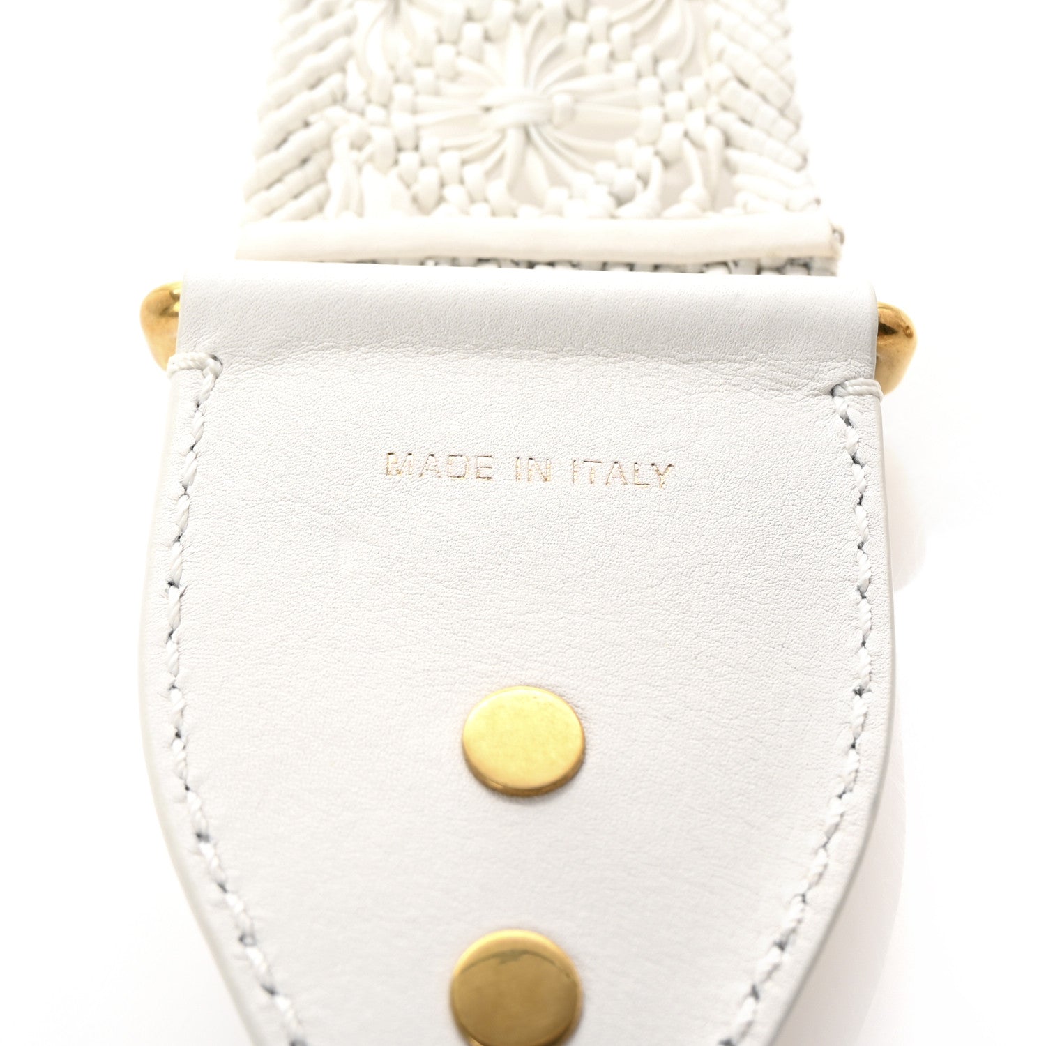 Christian Dior Raffia Woven Shoulder Strap White 4 of 5