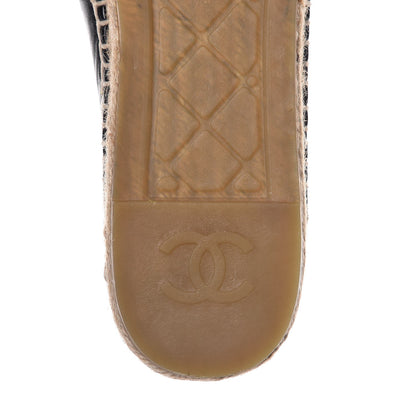 Chanel Lambskin CC Espadrilles 40 Black 10 of 12