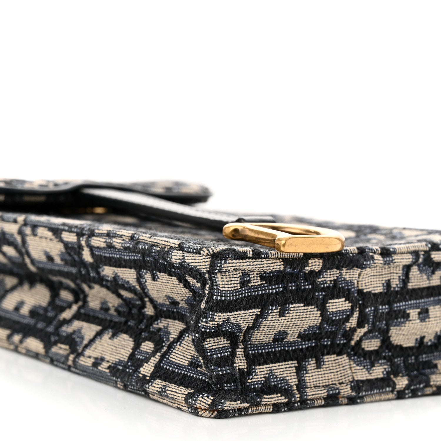 Christian Dior Oblique Vertical Saddle Pouch Blue 1683258