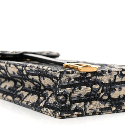Christian Dior Oblique Vertical Saddle Pouch Blue 8 of 11