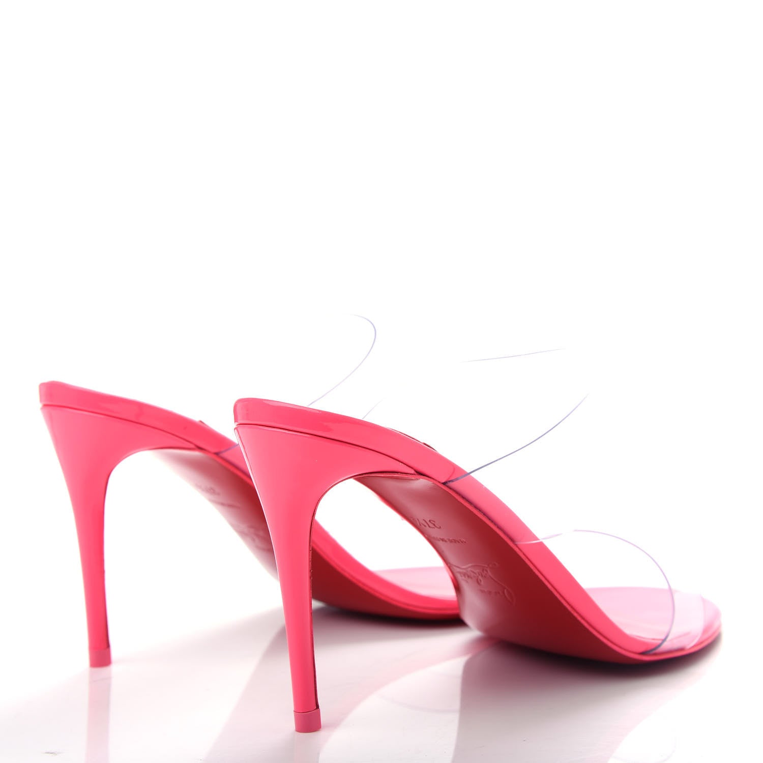 Christian Louboutin Patent PVC Just Nothing 85 Slide Sandals 37.5 Magnifique 4 of 10