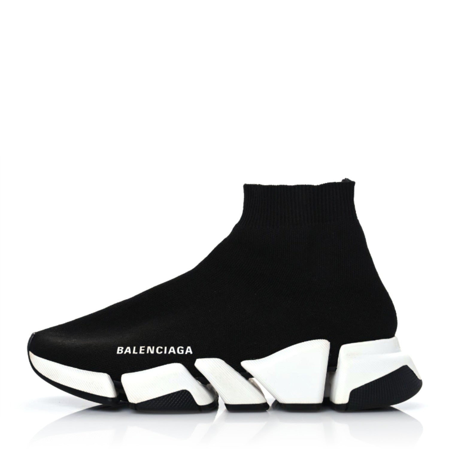 Balenciaga Technical 3D Recycled Knit Bi-Color Sole Womens Speed 2.0 Sneakers 38 Black White 1 of 8