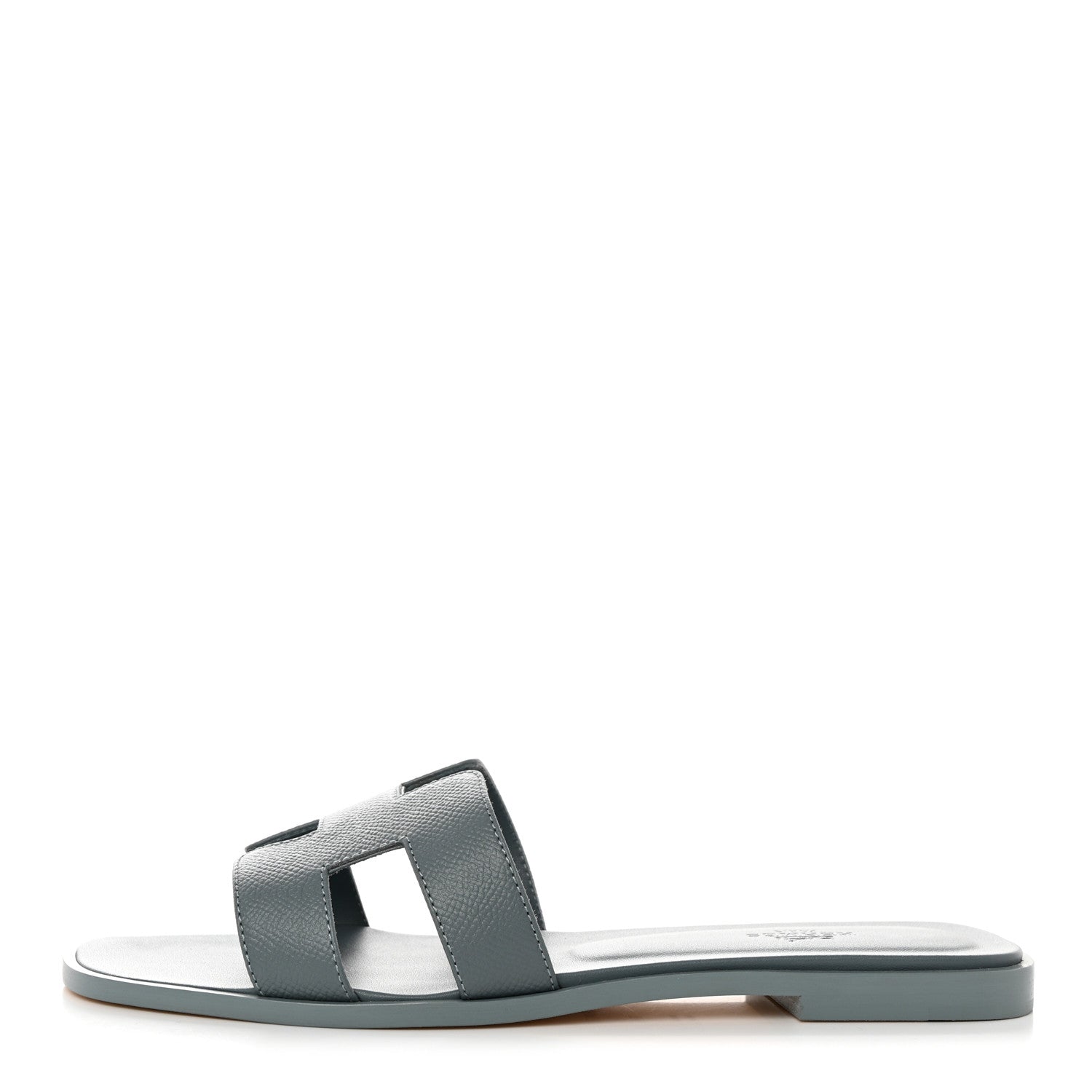 Hermes Epsom Oran Sandals 39.5 Gris Antarctique 1 of 9