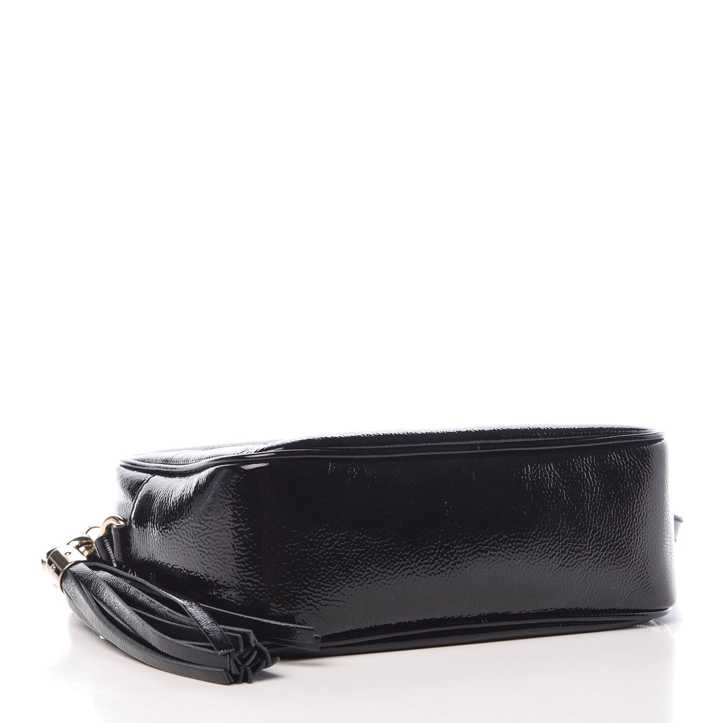 Soft Patent Small Soho Disco Bag Black