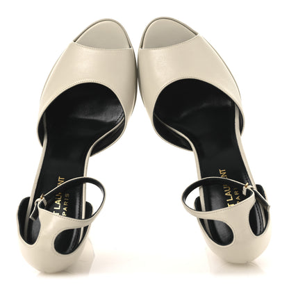 Saint Laurent New Belfagor Jodie 95 Platform Sandals 40 Pearl 2 of 13