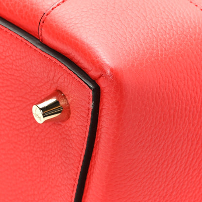 Christian Louboutin Suede Grained Calfskin Studded Small Eloise Tote Red 10 of 10
