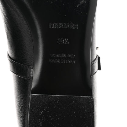 Hermes Goatskin Jane Ballet Flats 38.5 Black 7 of 10