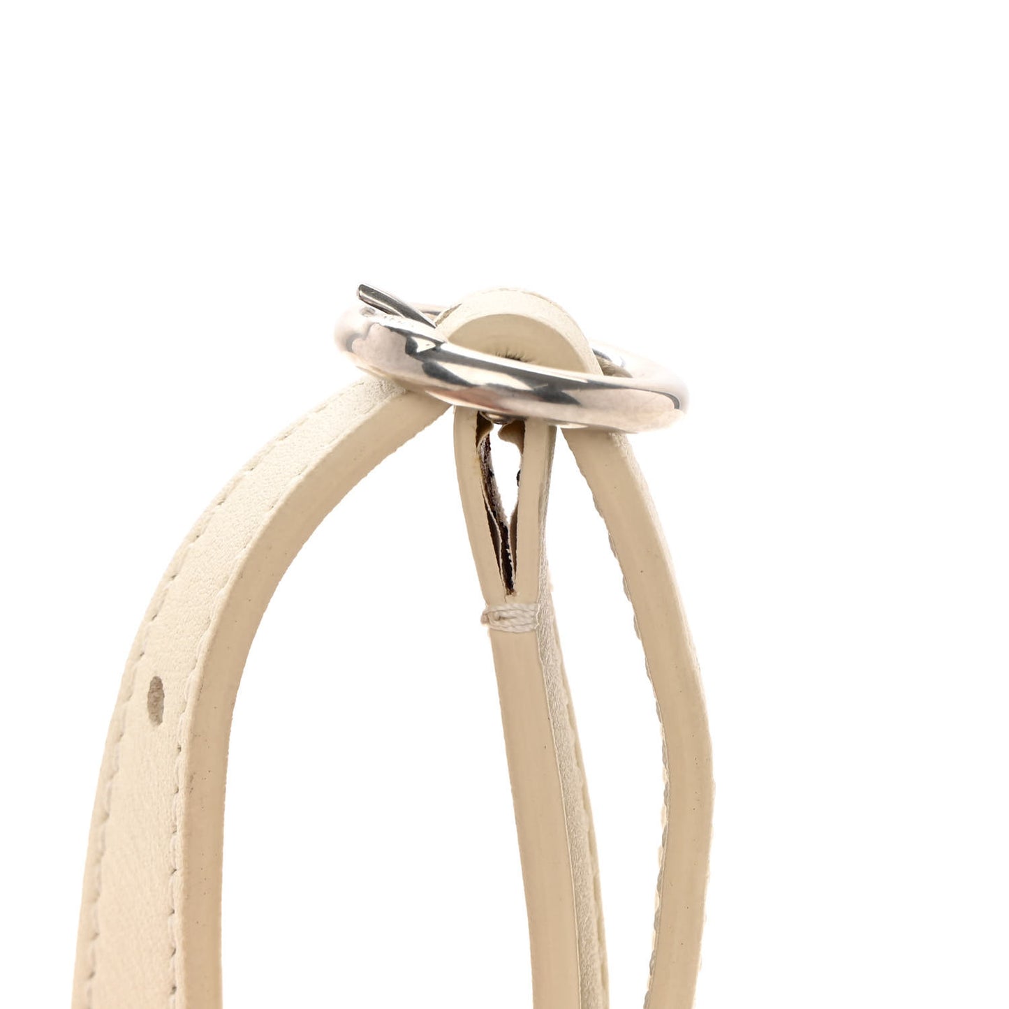 Calfskin Coco Eyelets Small Flap Bag Ivory
