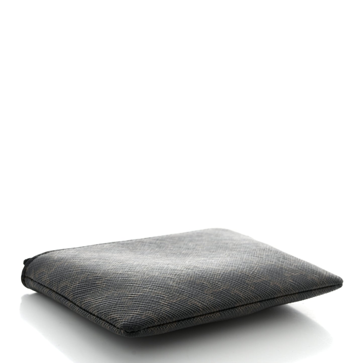 Triomphe Canvas Coin and Card Pouch With Hook Black
