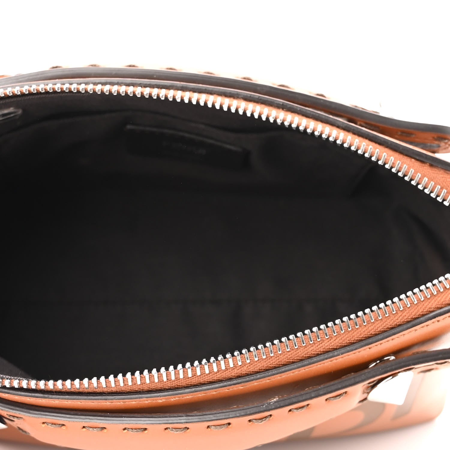 Fendi Vitello King Logo Embossed Mini By The Way Boston Bag Cuoio 5 of 10