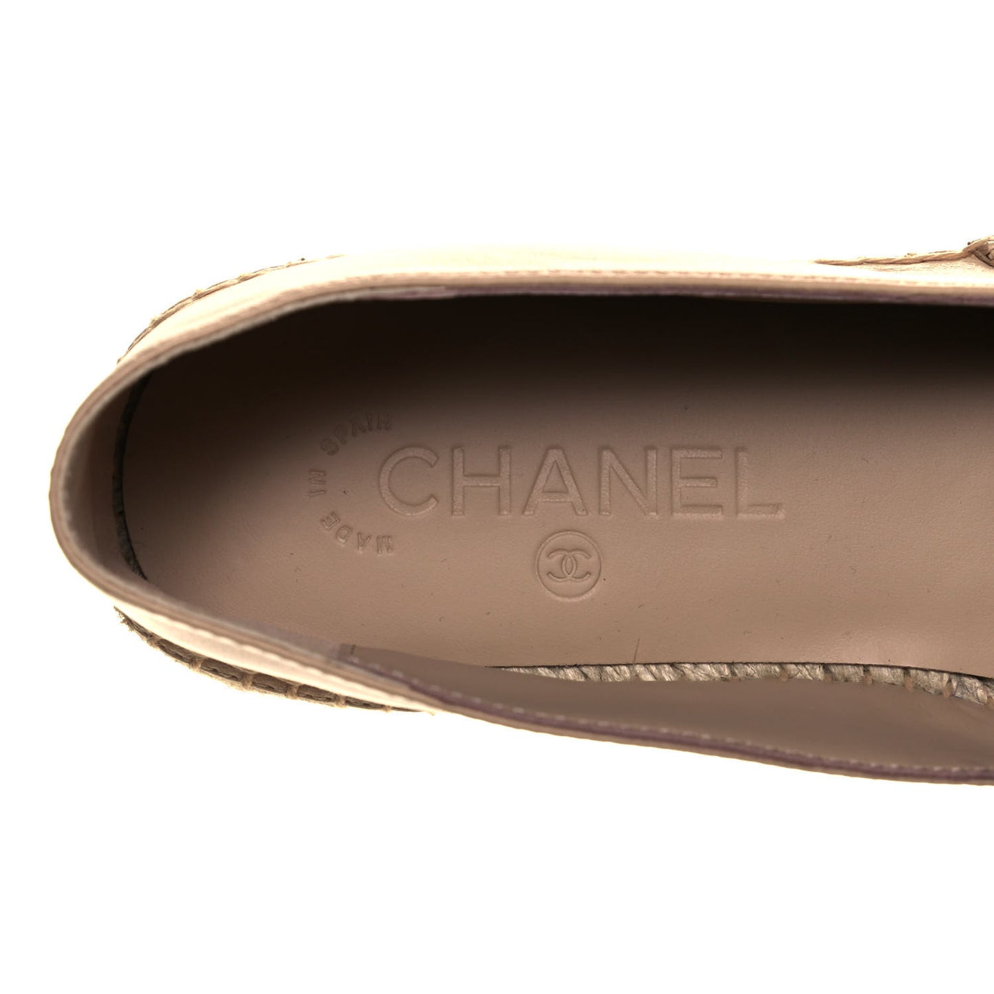 Lambskin Quilted CC Espadrilles 41 Beige