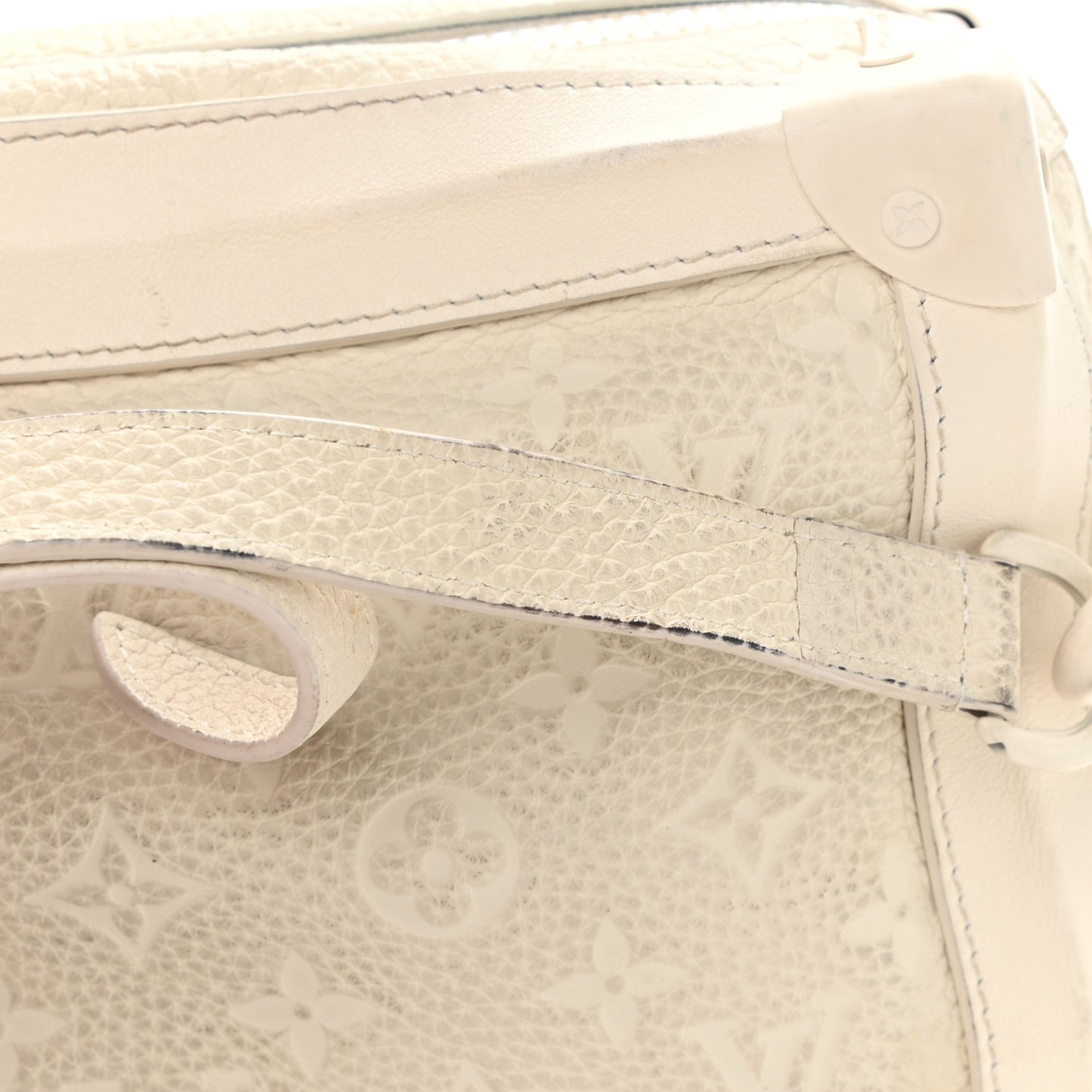 Taurillon Monogram Solar Ray Soft Trunk Powder White