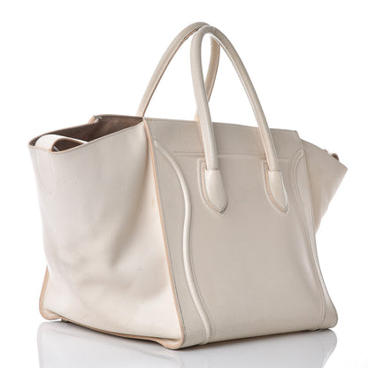 Celine Grained Calfskin Medium Phantom Luggage Cream 3 of 34