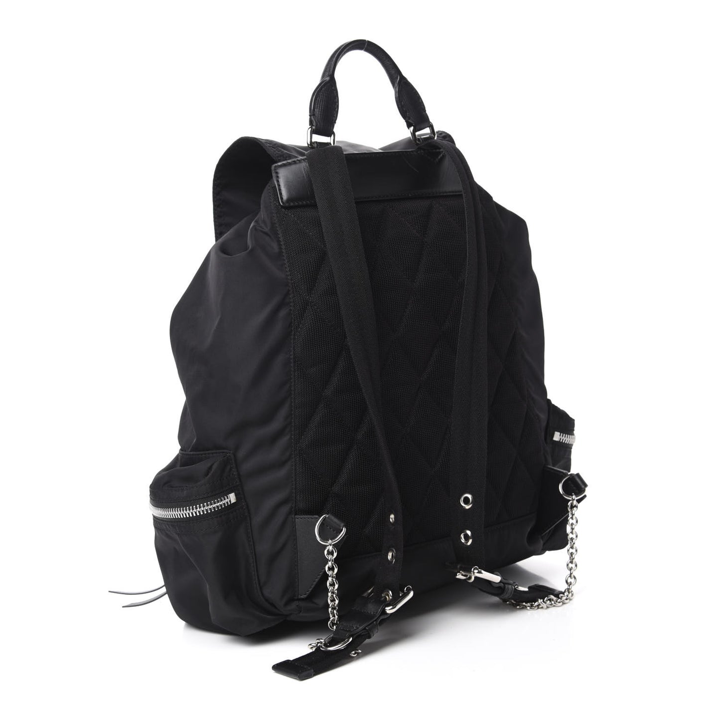 Technical Nylon Large Rucksack Backpack Black