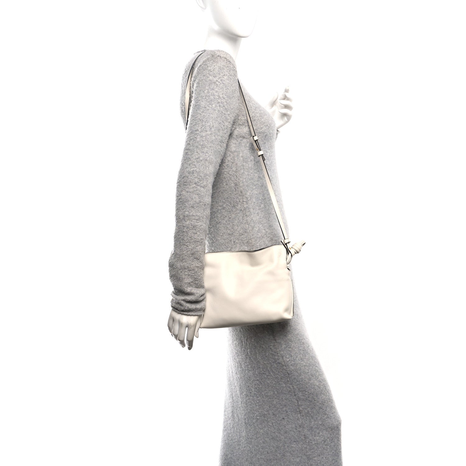Loewe Calfskin Mini Flamenco Knot Clutch Soft White 2 of 9
