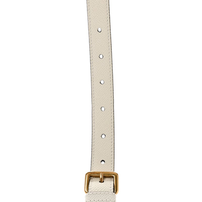 Christian Dior Grained Calfskin Saddle Adjustable Shoulder Strap White 3 of 5