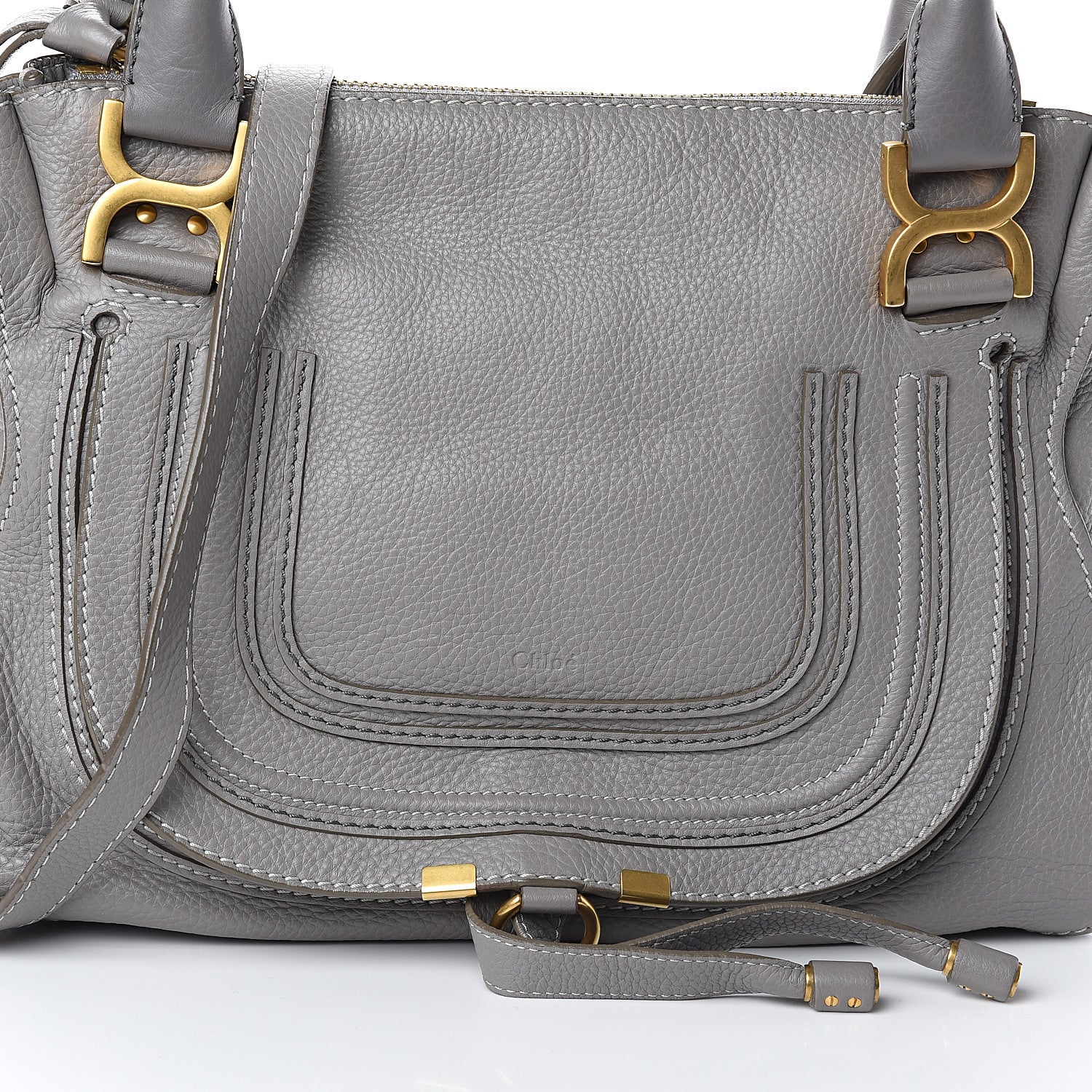 Chloe Calfskin Medium Marcie Satchel Cashmere Grey 6 of 8