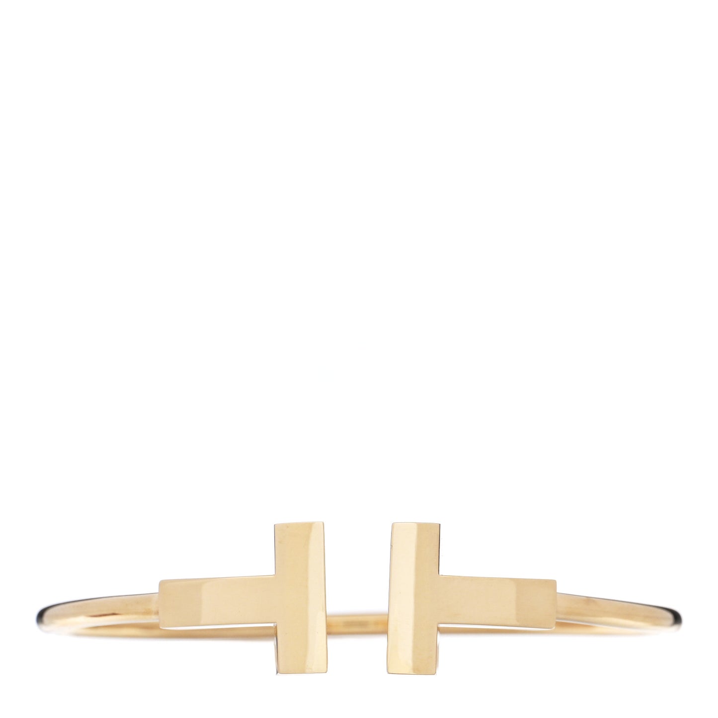 18K Yellow Gold T Wide Wire Bracelet