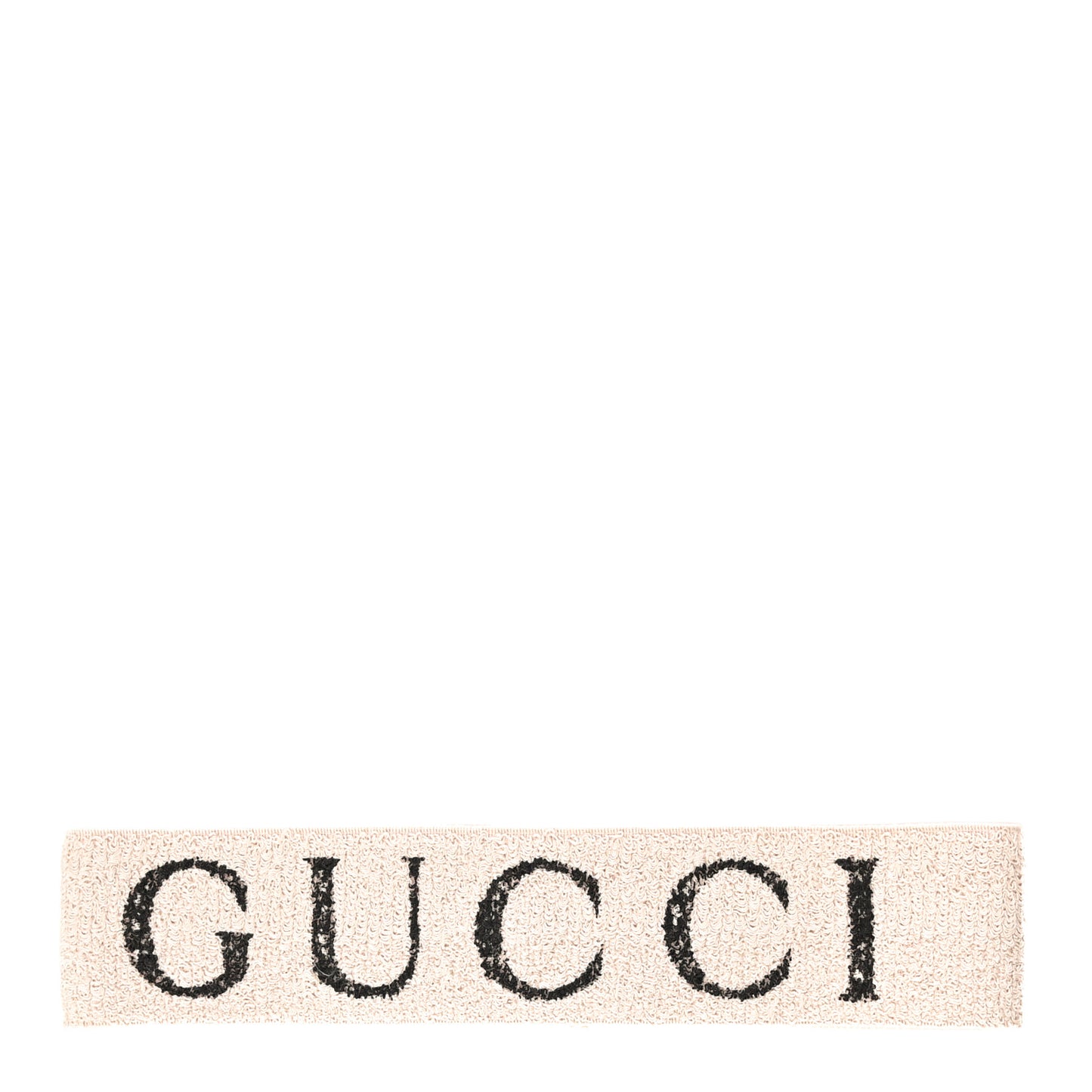 Cotton Elastic Gucci Logo Headband White