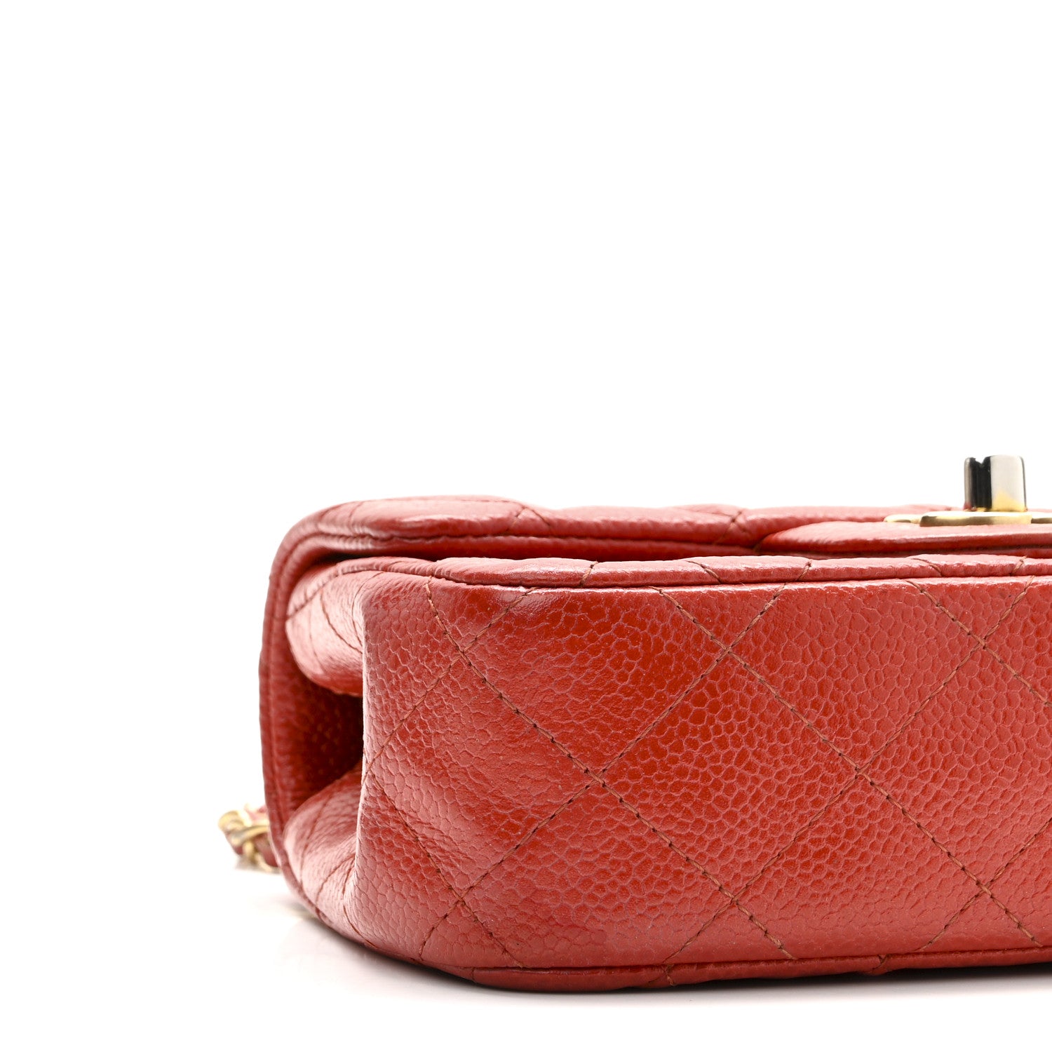 Chanel Caviar Quilted Extra Mini Flap Red 9 of 10
