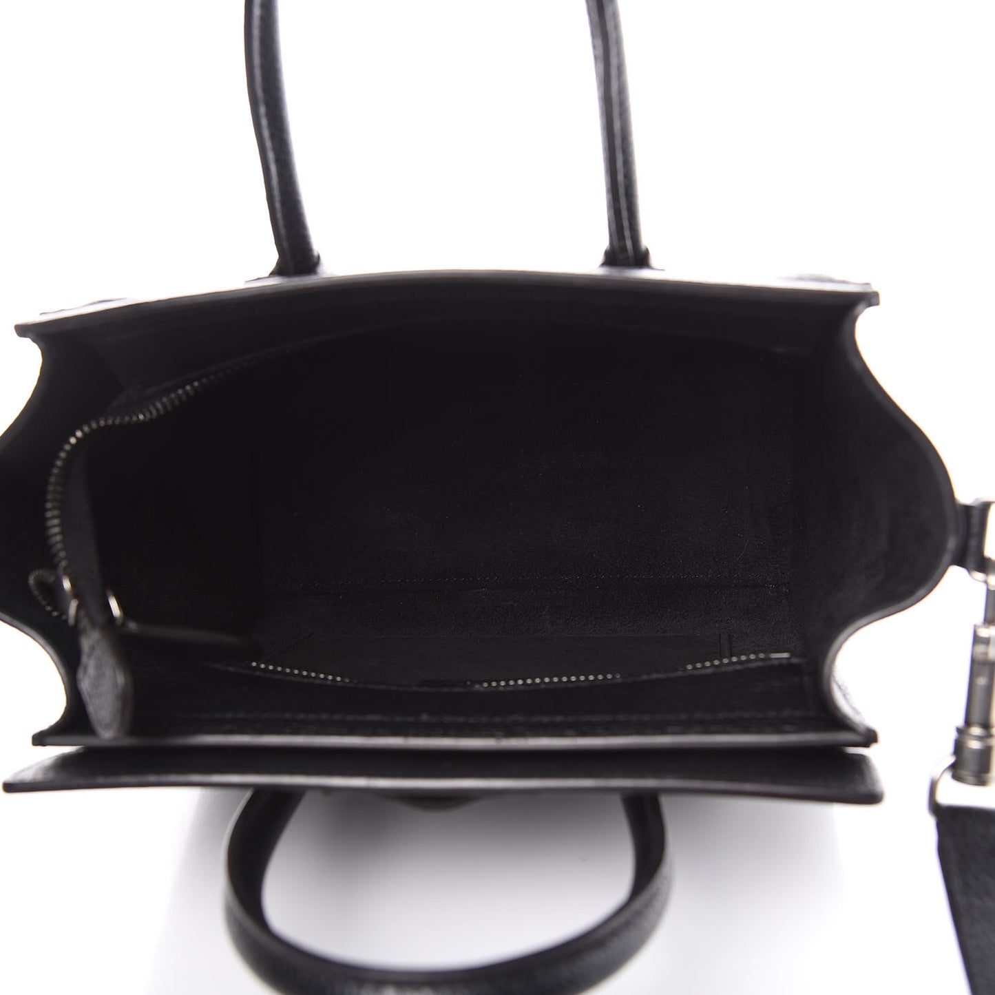 Drummed Calfskin Nano Luggage Black