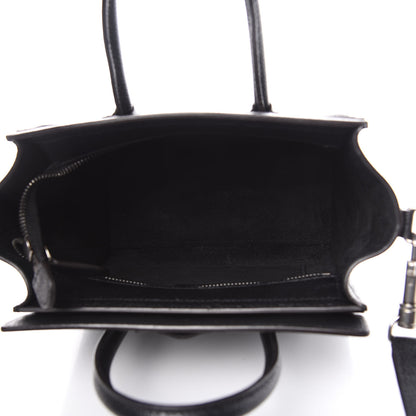 Celine Drummed Calfskin Nano Luggage Black 5 of 11