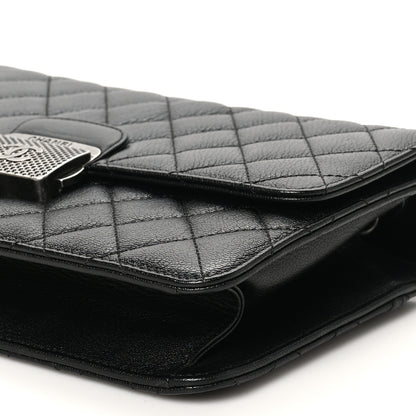 Chanel Goatskin Quilted Small CC University Top Handle Flap Black 10 of 10