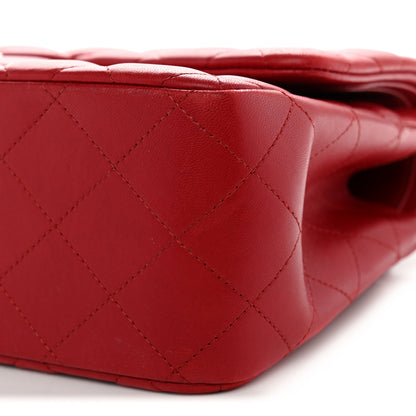 Chanel Lambskin Quilted Jumbo Double Flap Red 9 of 11