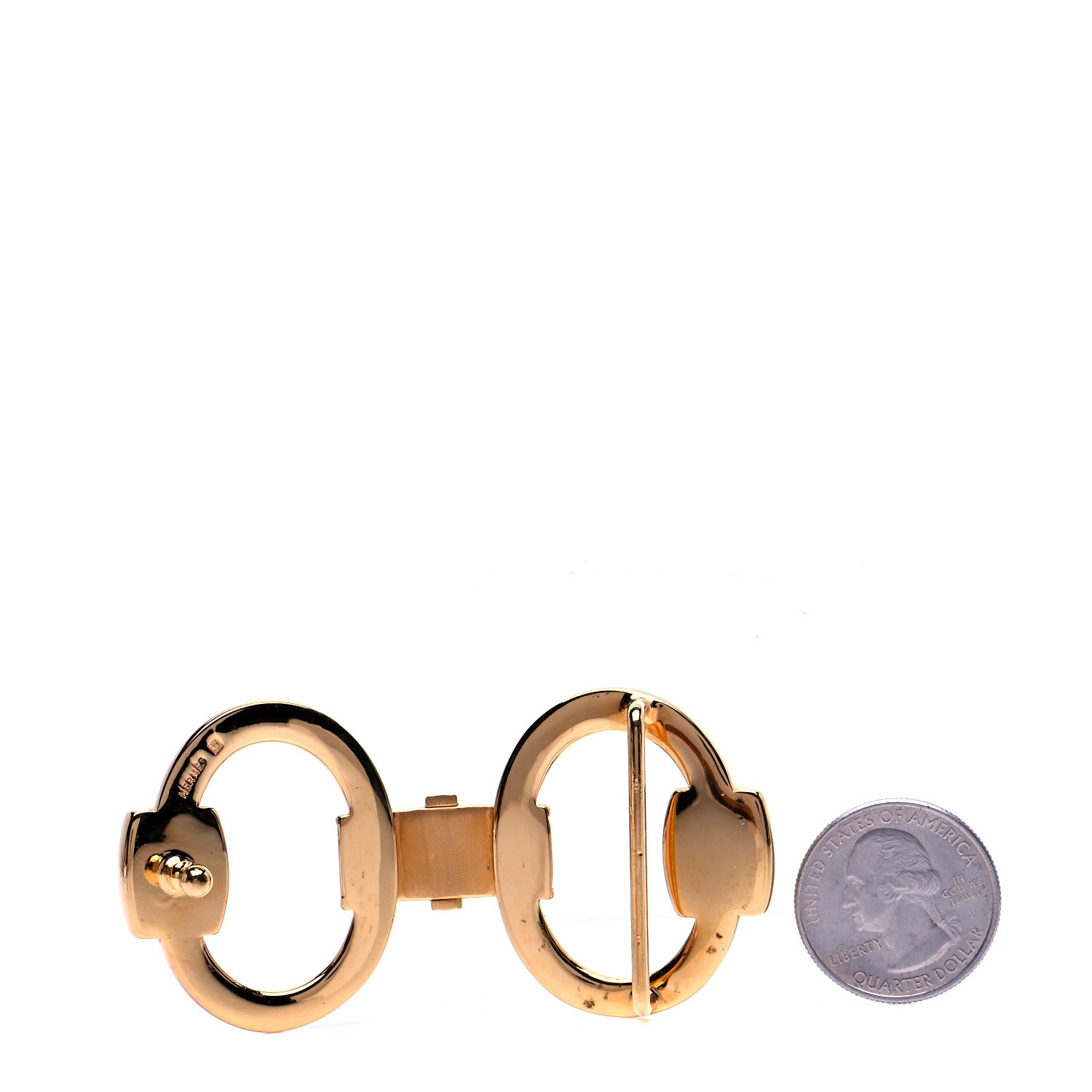 Hermes Permabrass Horsebit Belt Buckle Gold 2 of 3