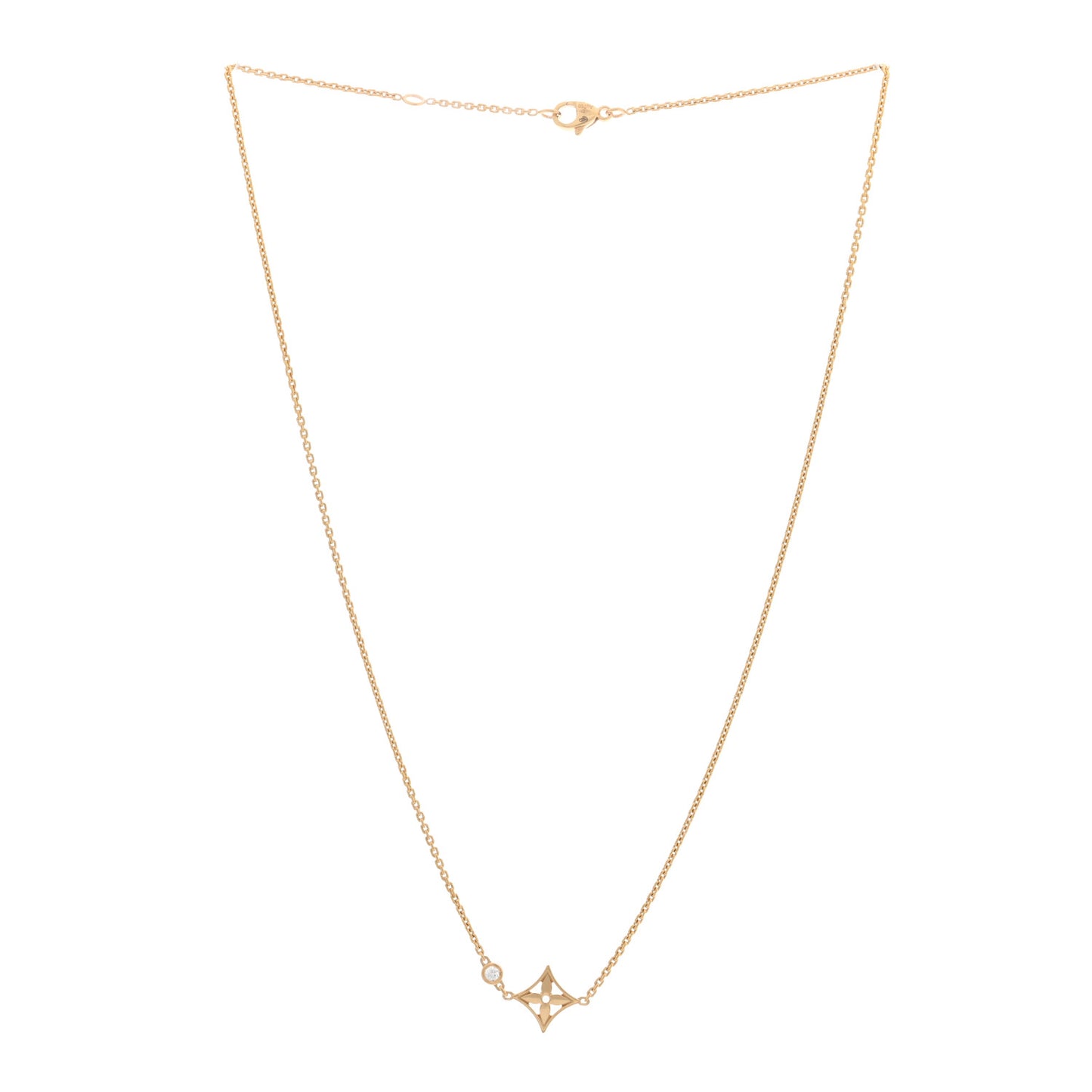 18K Yellow Gold Diamond Idylle Blossom Pendant Necklace