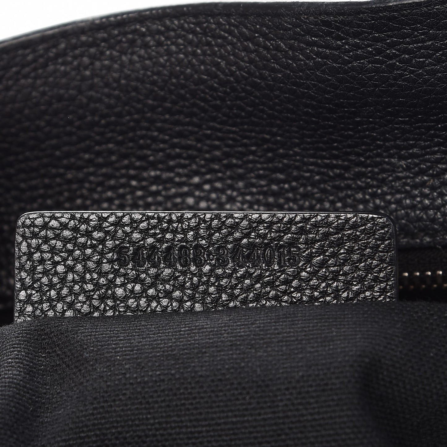 Pebbled Calfskin Small Skull Padlock Zip Around Tote Black