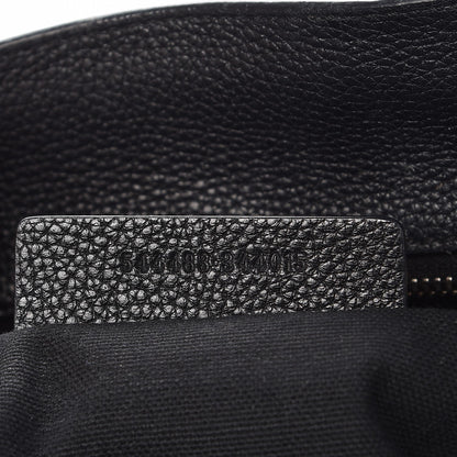 Alexander McQueen Pebbled Calfskin Small Skull Padlock Zip Around Tote Black 8 of 15
