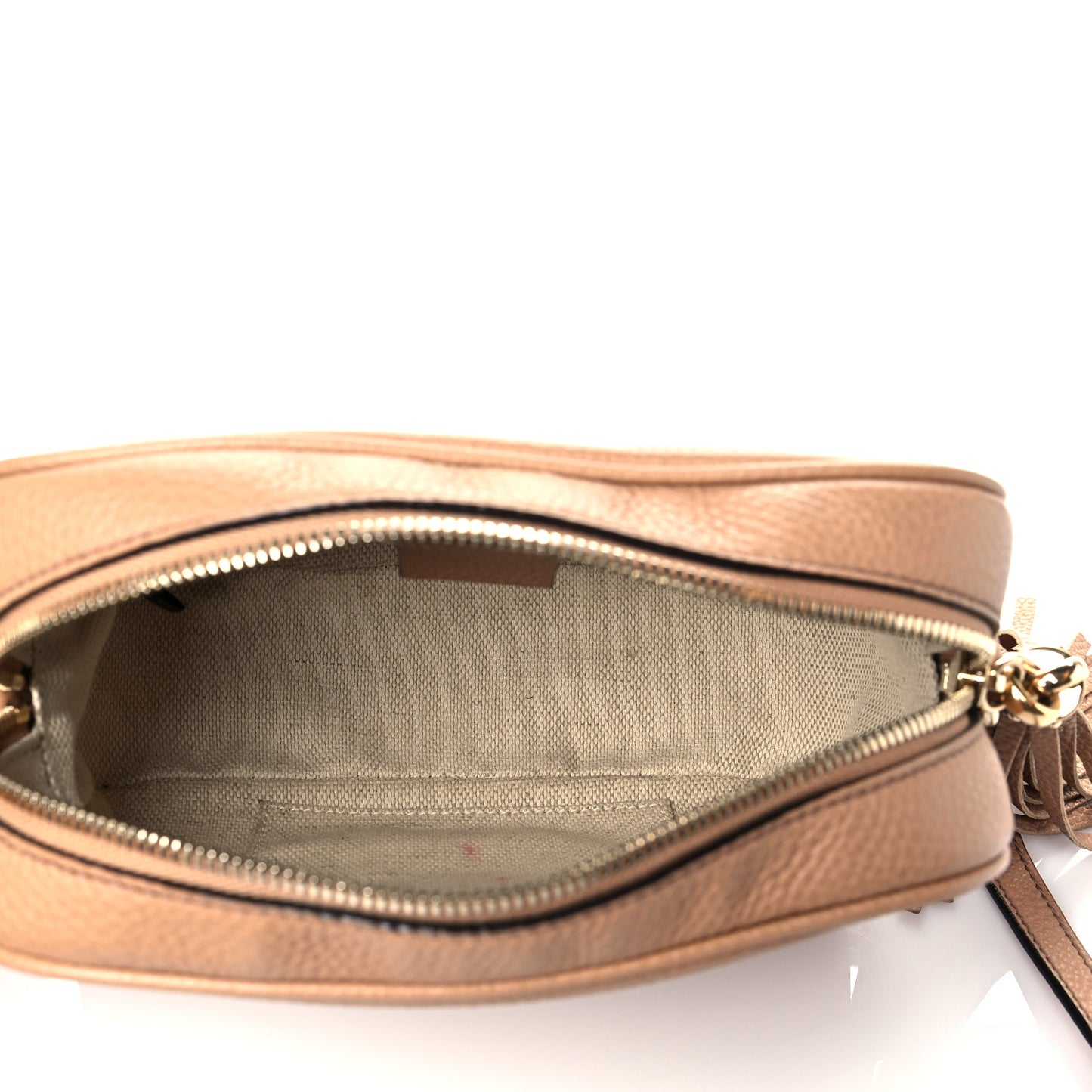 Pebbled Calfskin Small Soho Disco Bag Camelia