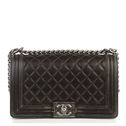 Chanel Lambskin Quilted Medium Boy Flap Brown 1 of 9