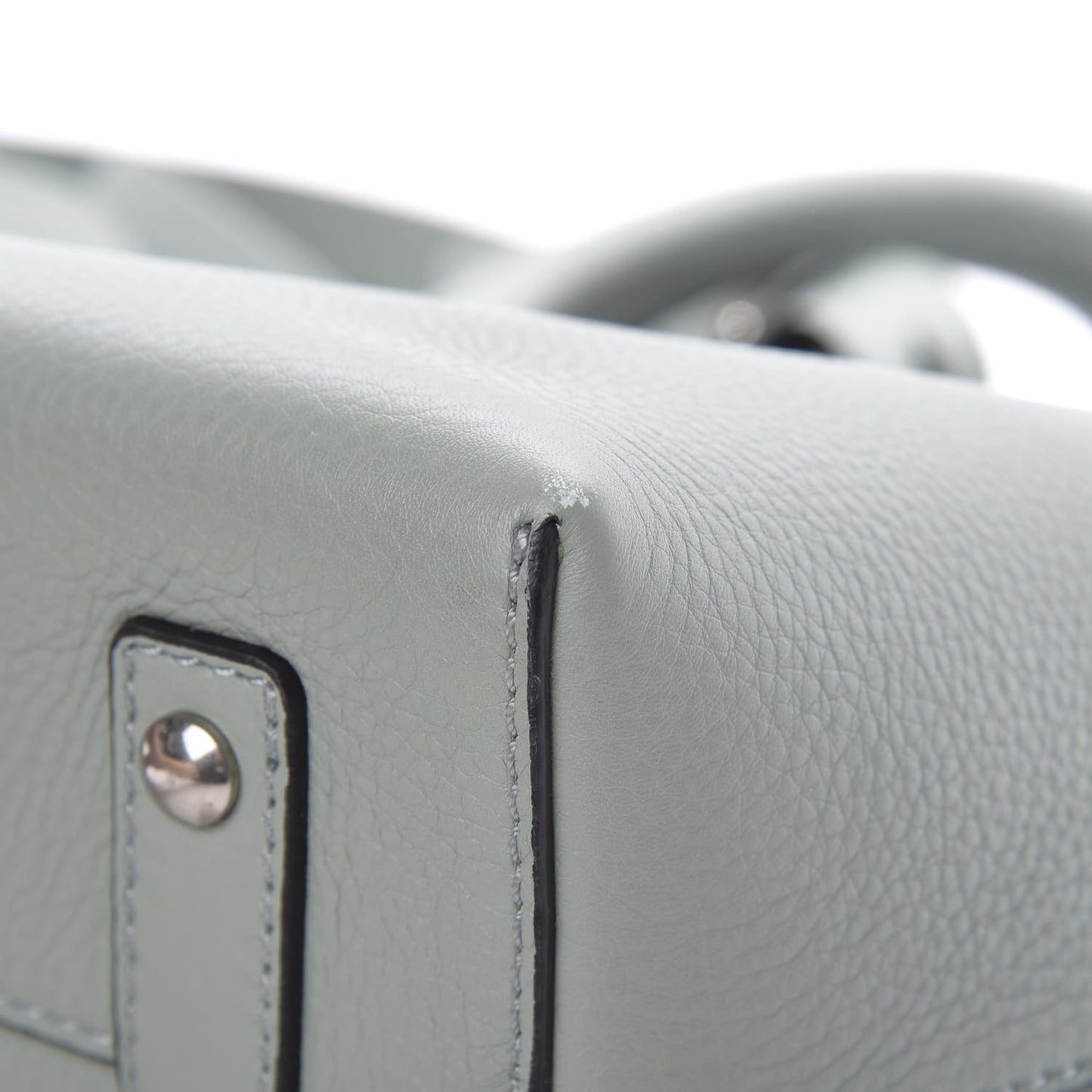 Soft Grain Calfskin Small Belt Bag Grey Blue