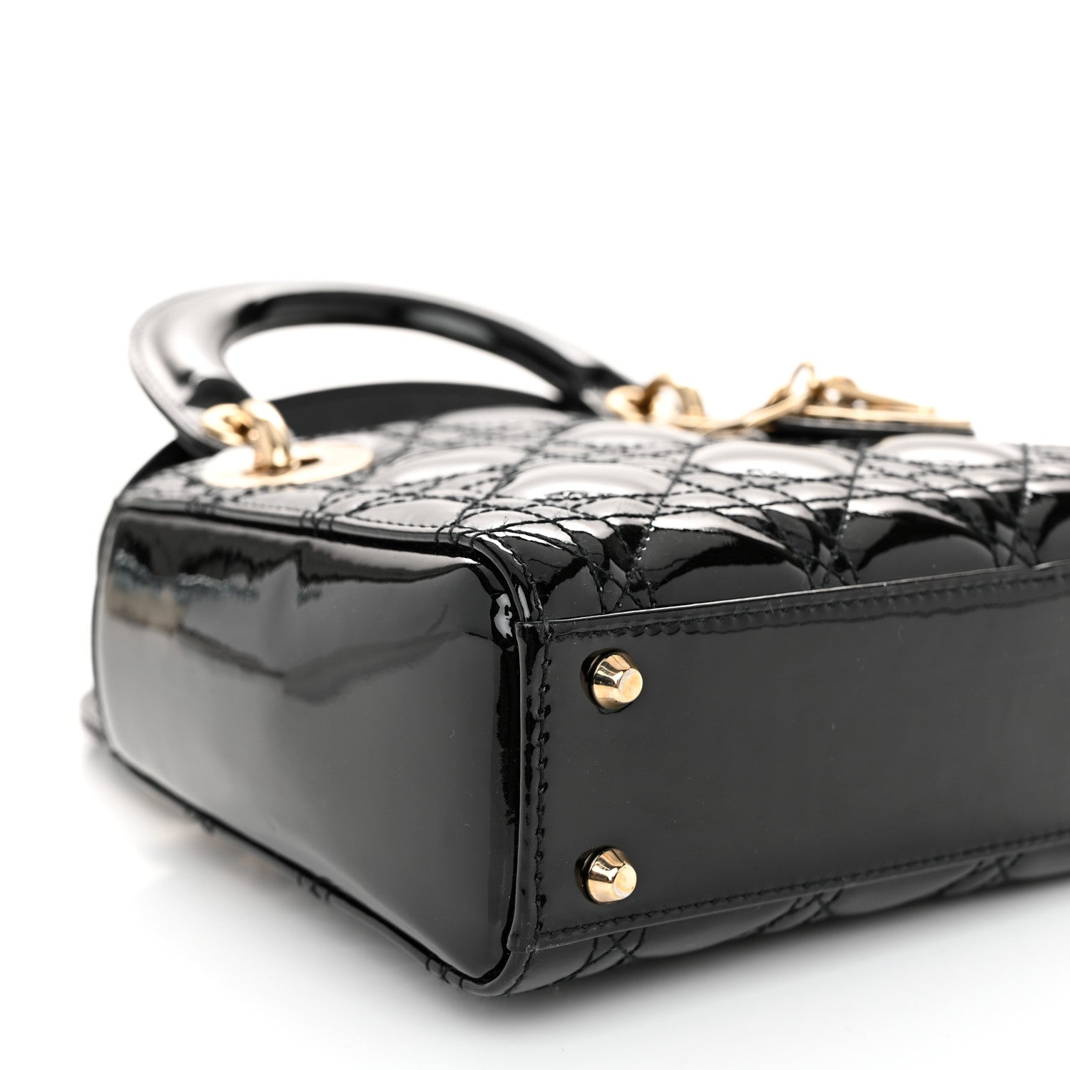 Christian Dior Patent Cannage Mini Lady Dior Black 8 of 9