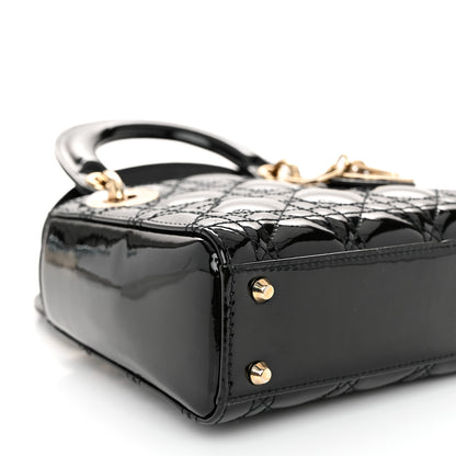 Christian Dior Patent Cannage Mini Lady Dior Black 8 of 9