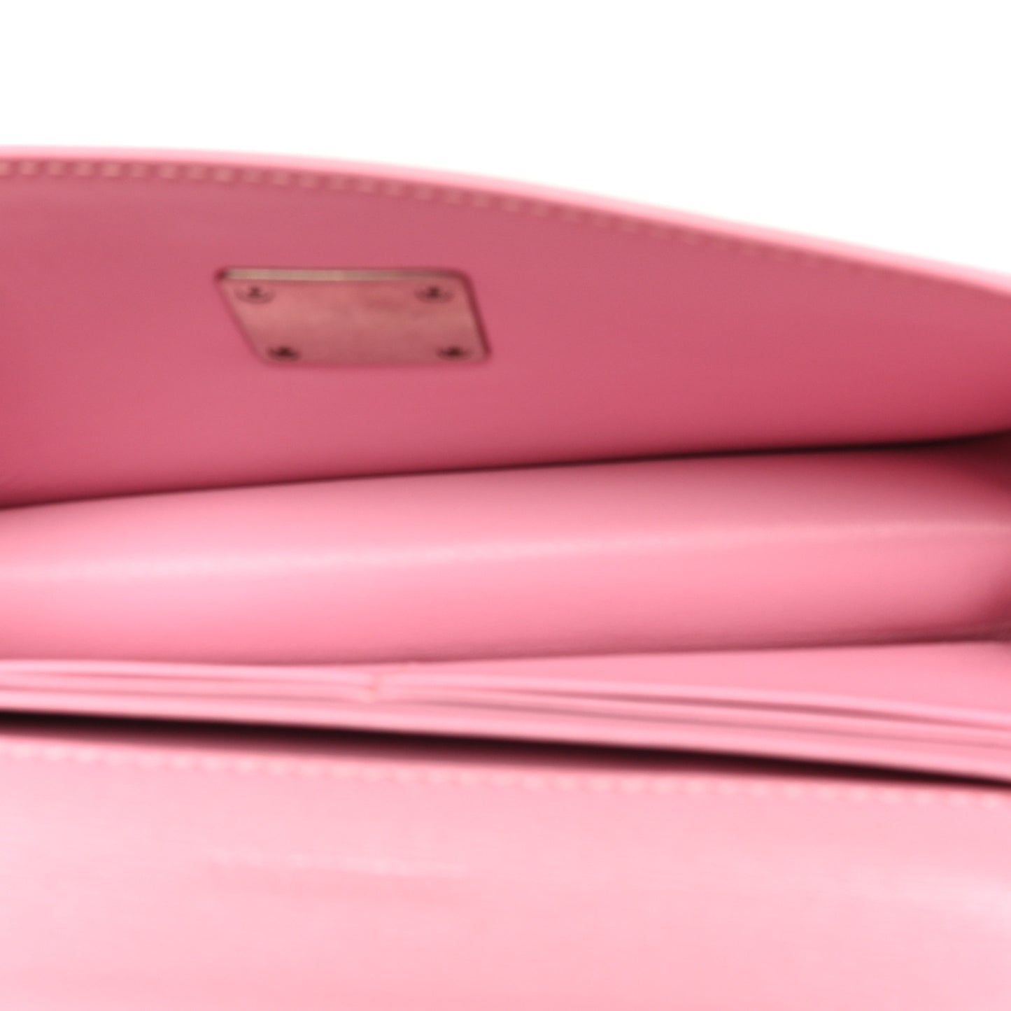 Calfskin Stripe Embossed Gossip Chain Bag XS Candy Pink