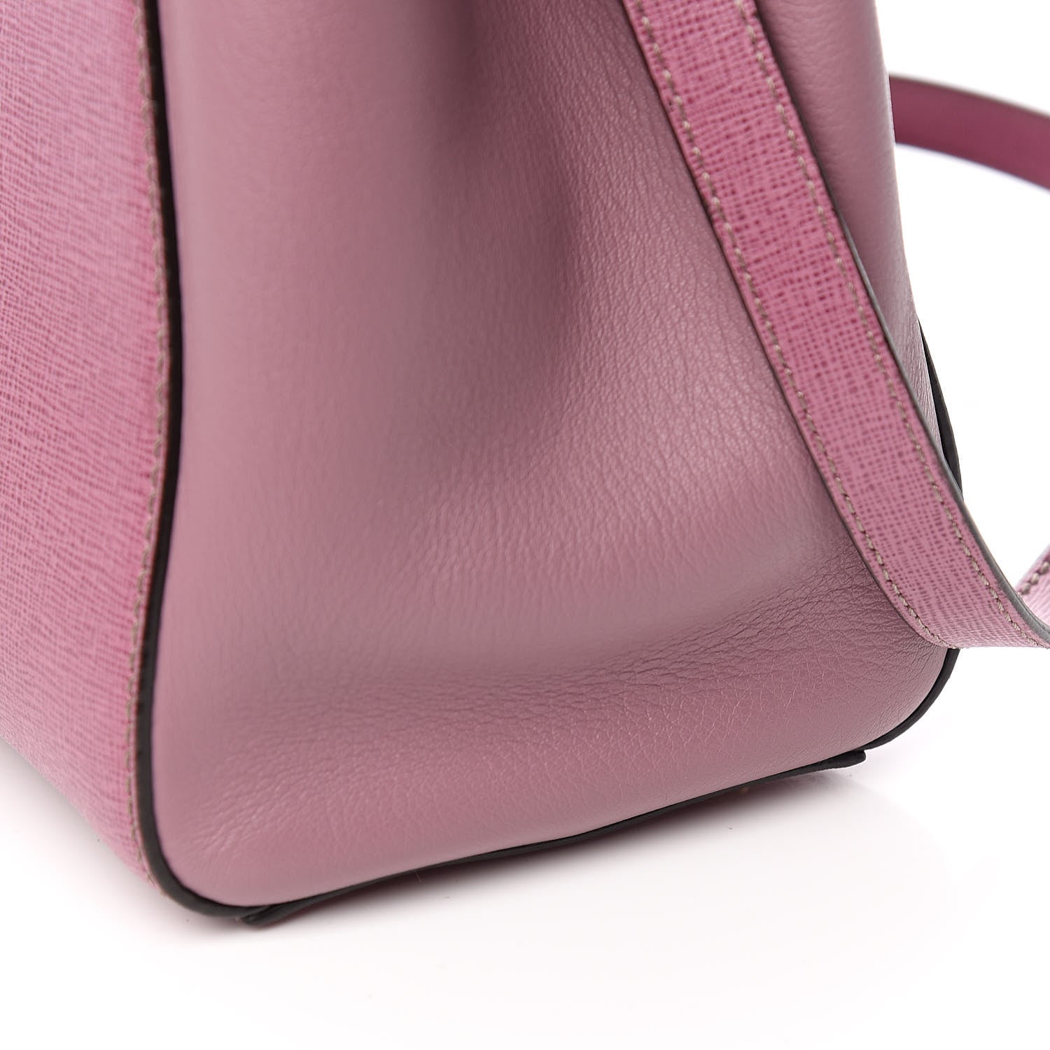 Fendi Vitello Elite Flamingo Petite 2Jours Tote Lilla Glicine 12 of 12