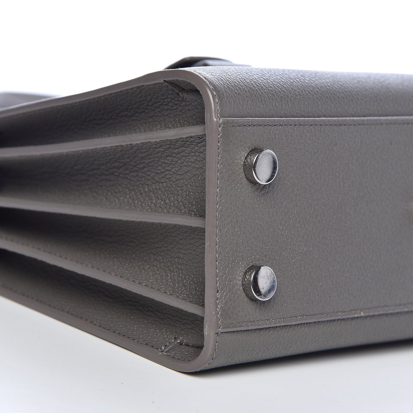 Grained Calfskin Nano Sac De Jour Fog