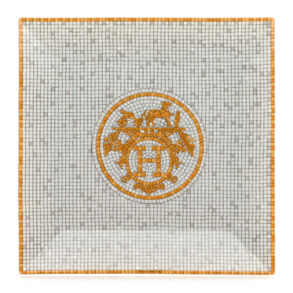 Hermes Porcelain Mosaique au 24 Square Plate 9.1" 1 of 11