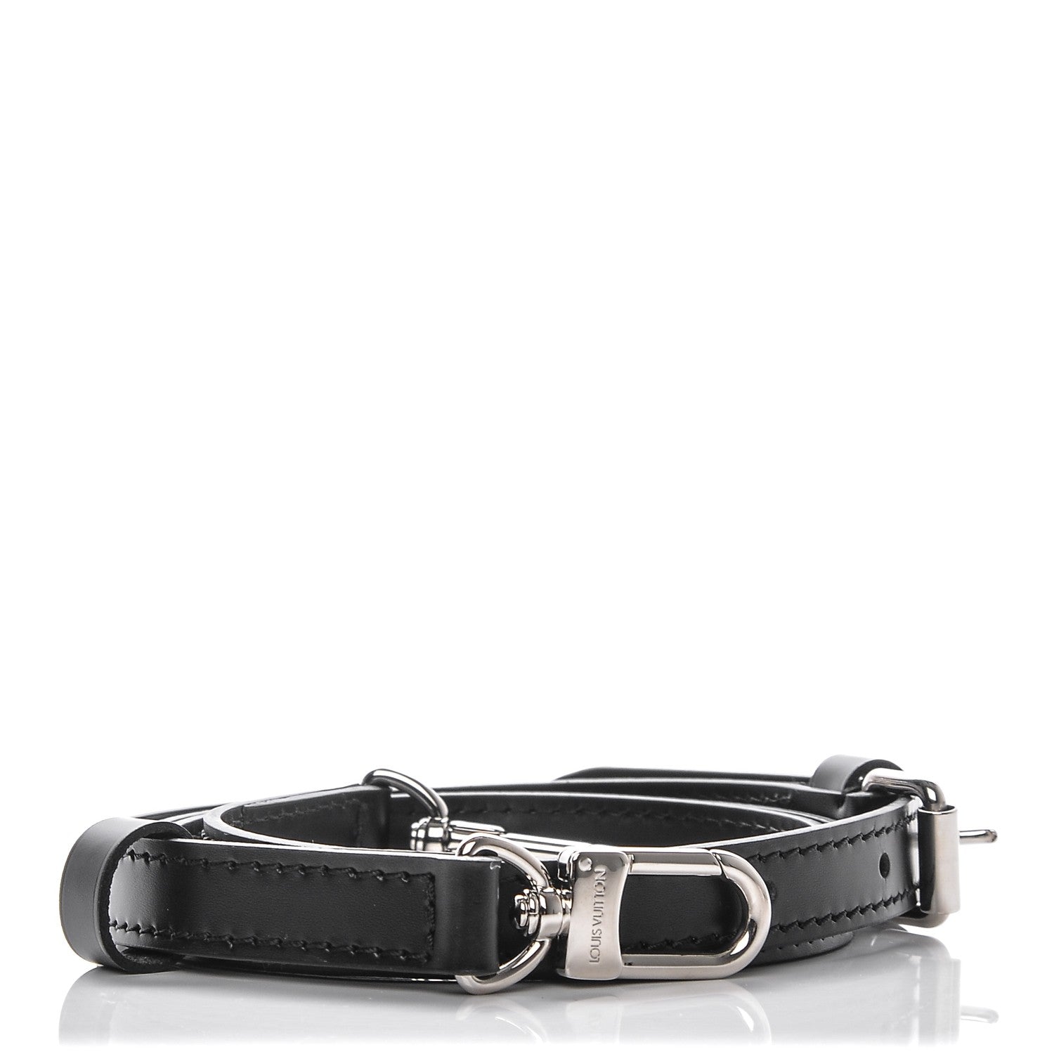 Louis Vuitton Calfskin 16mm Adjustable Shoulder Strap Black 1 of 4