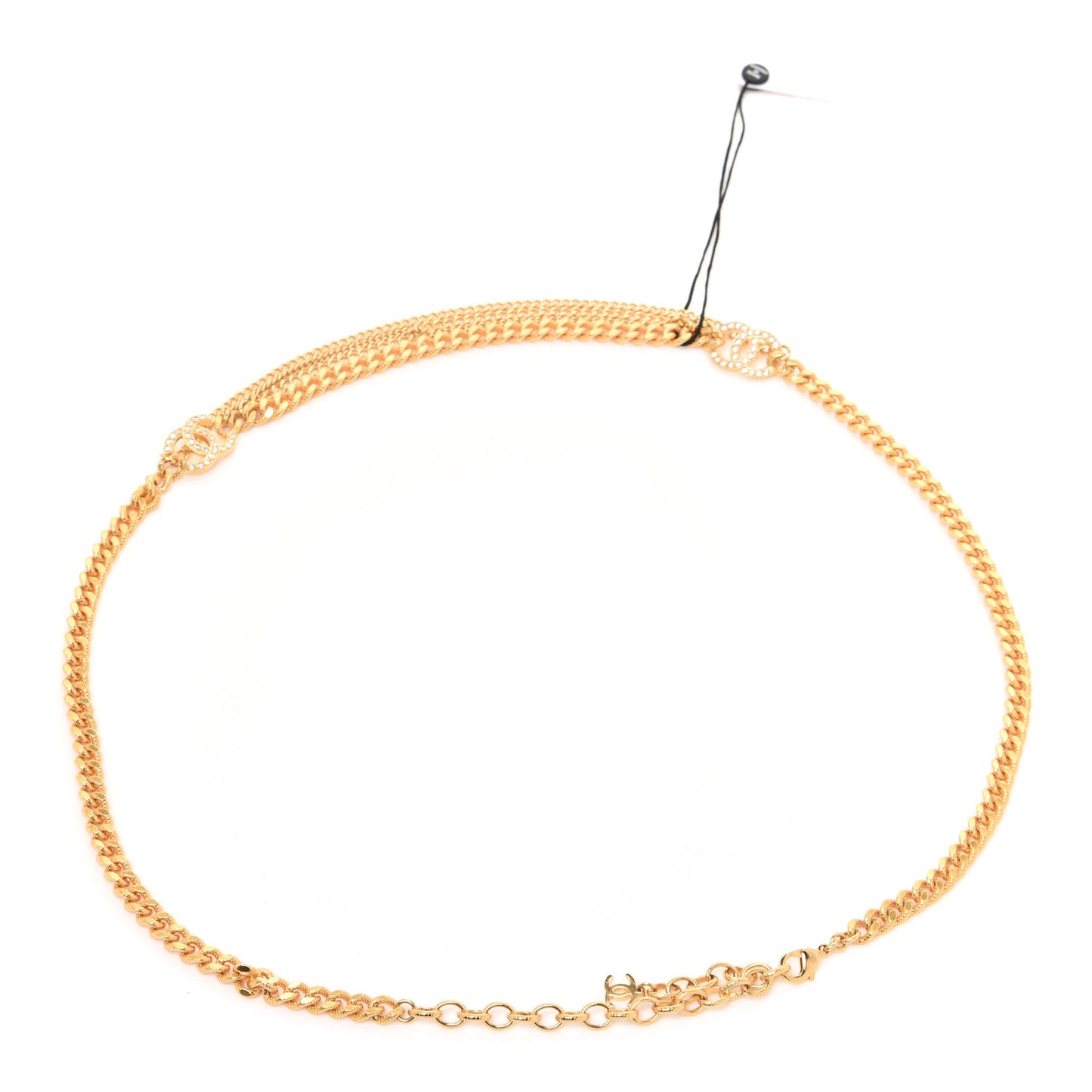 Crystal CC Multi Strand Chain Belt 75 Gold