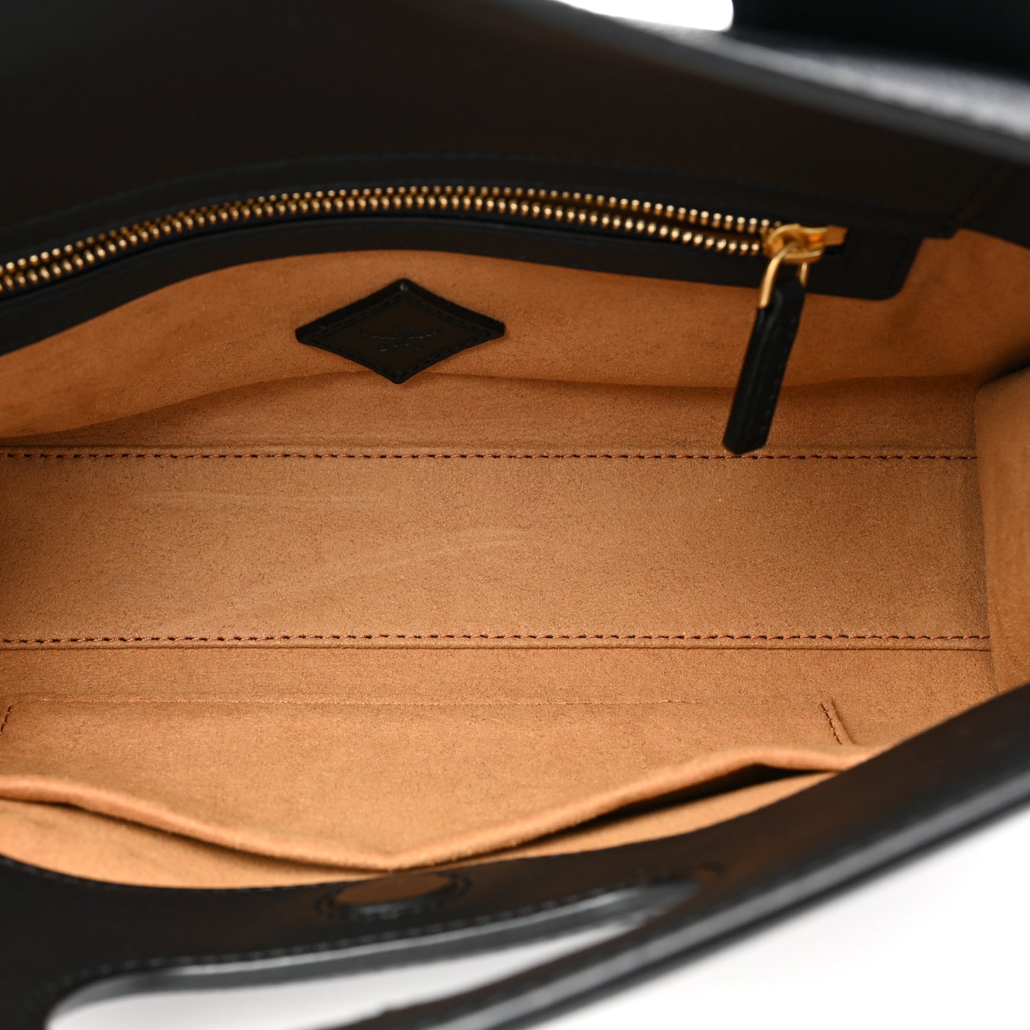 Small Calfskin Diamond Tote Black Black