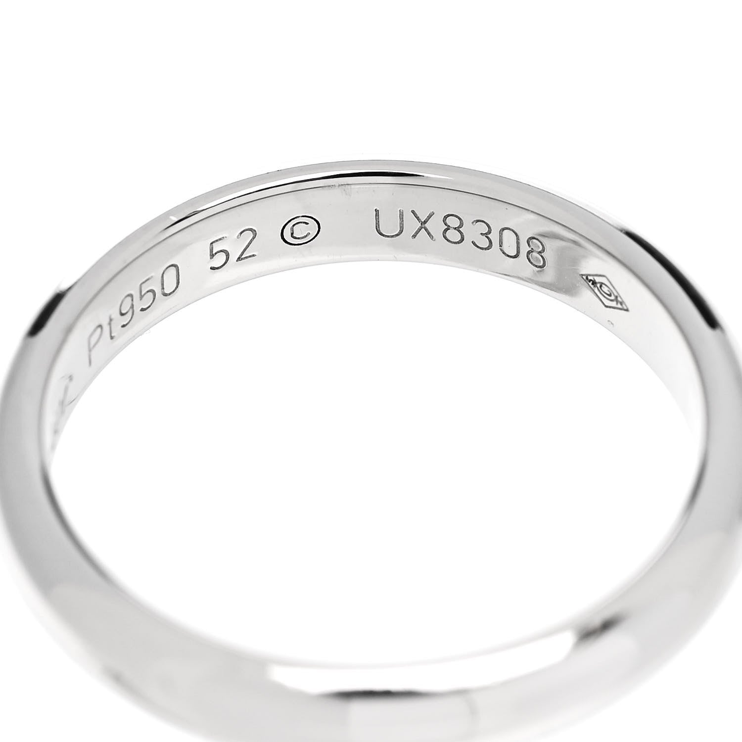Cartier Platinum 3.5mm 1895 Wedding Band Ring 52 6 5 of 6