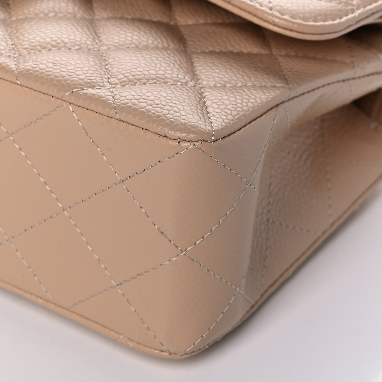 Chanel Caviar Quilted Small Double Flap Beige 11 of 12