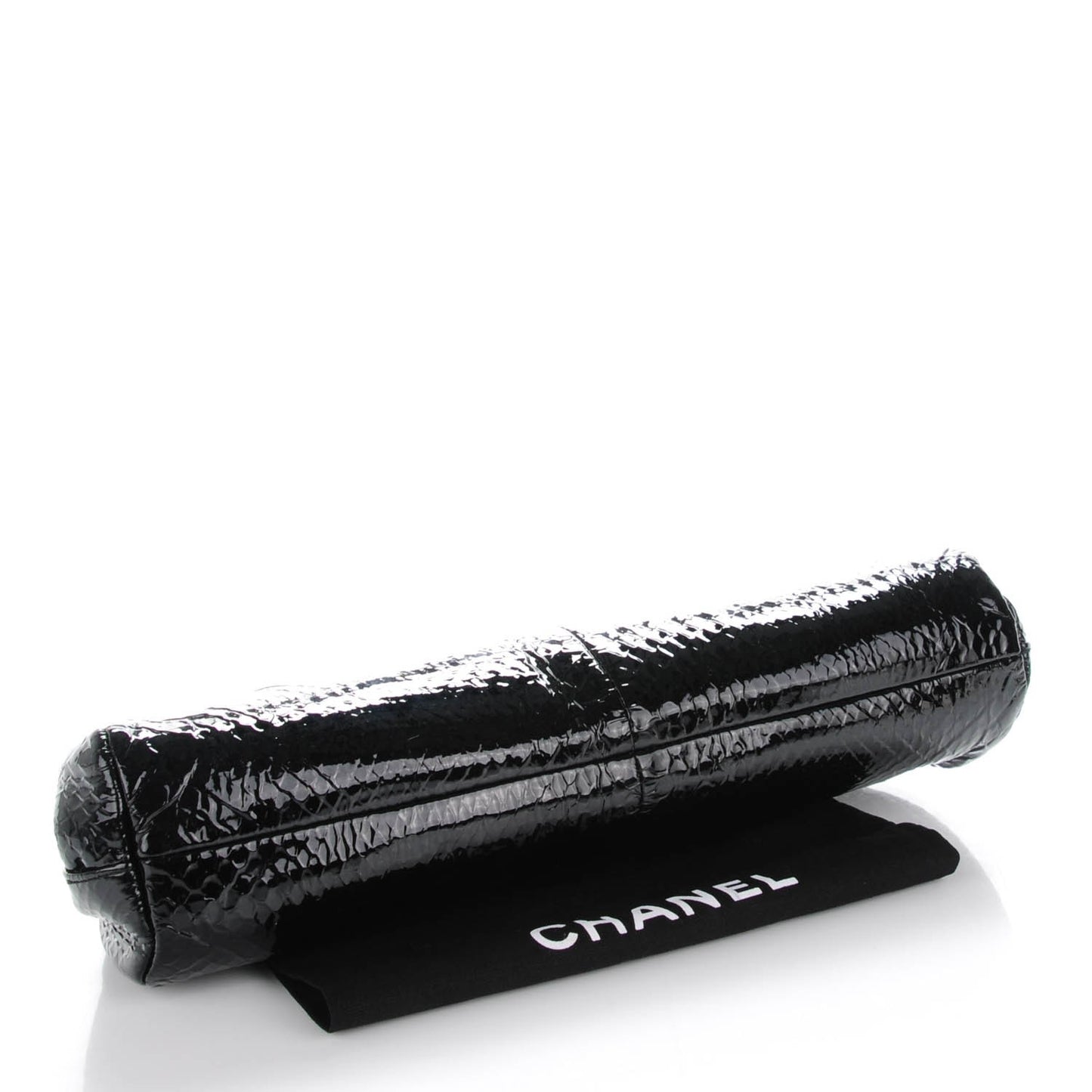 Glazed Python Timeless Clutch Black