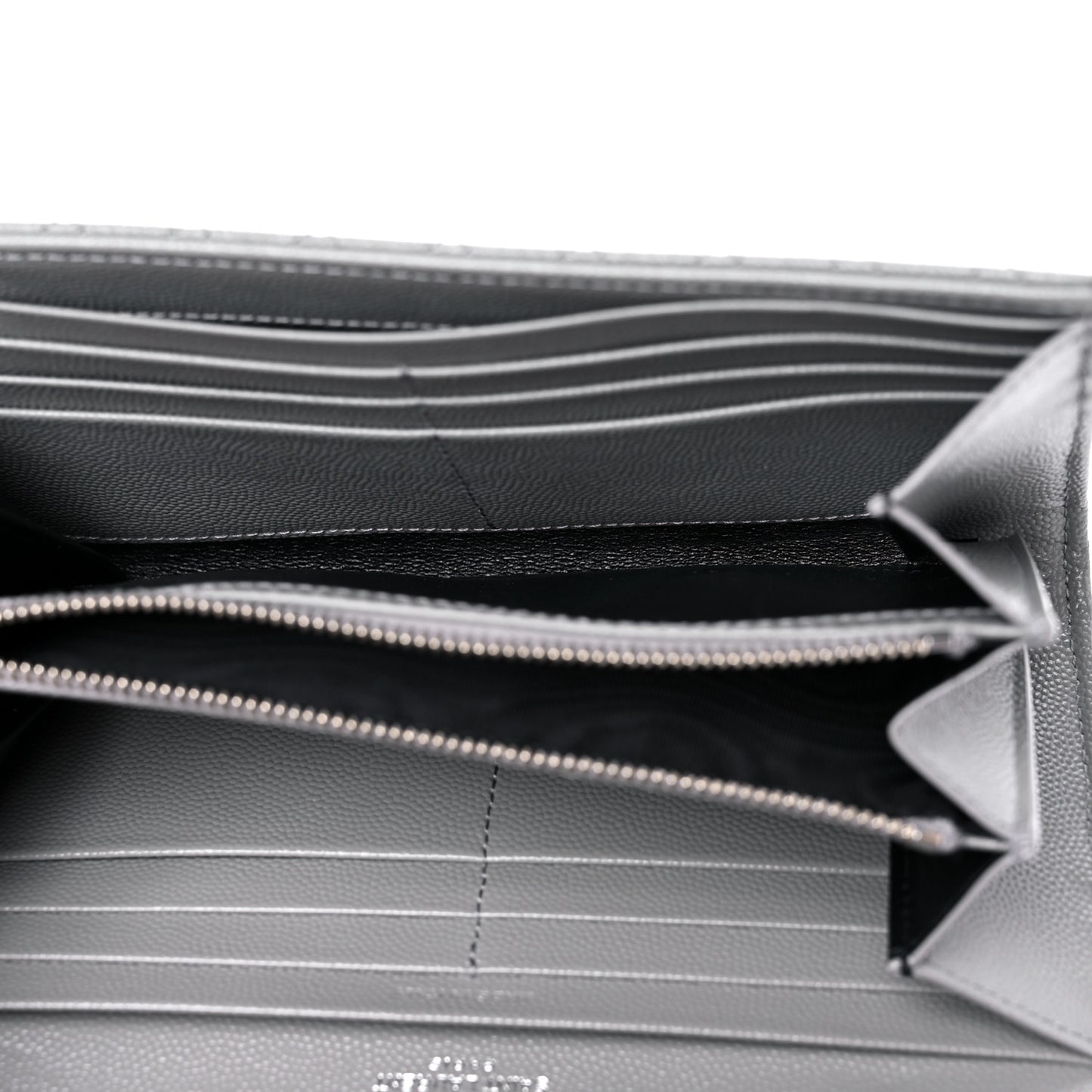 Grain De Poudre Mixed Matelasse Triquilt Large Monogram Wallet Stone