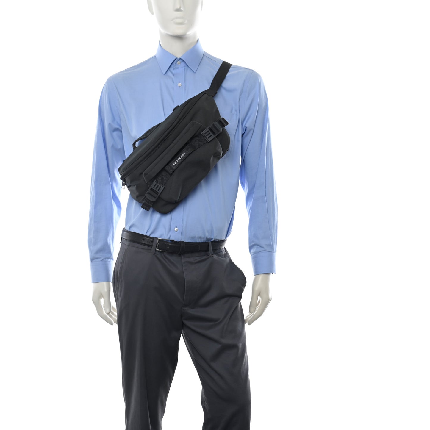 Recycled Casual Nylon Large Army Beltpack Grey